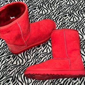 Red Suede Boots